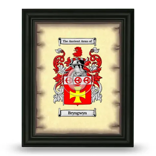 Bryngwyn Coat of Arms Framed - Black