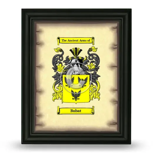 Bubat Coat of Arms Framed - Black