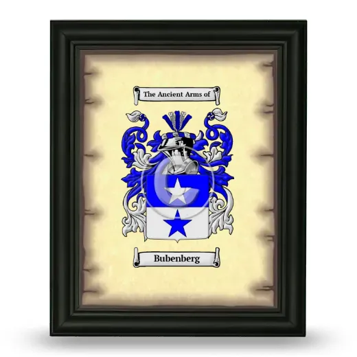 Bubenberg Coat of Arms Framed - Black