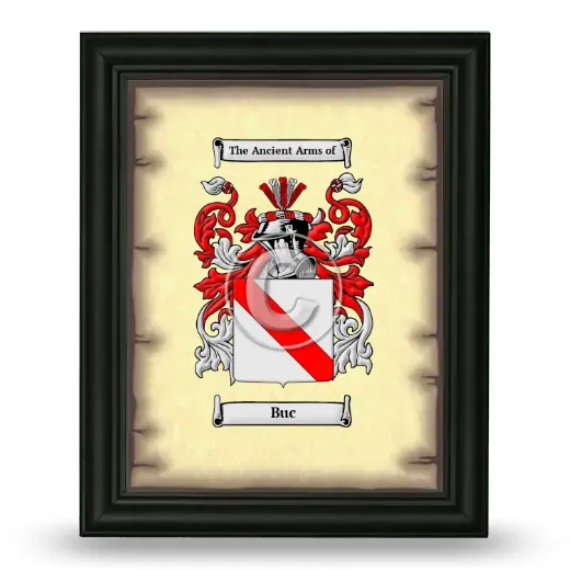 Buc Coat of Arms Framed - Black