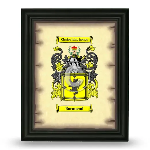 Bucanend Coat of Arms Framed - Black