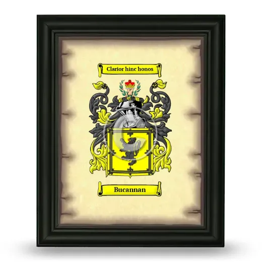 Bucannan Coat of Arms Framed - Black