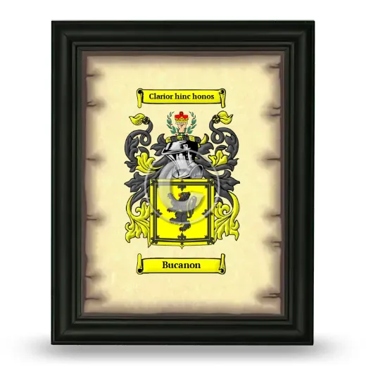 Bucanon Coat of Arms Framed - Black