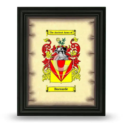 Bucearde Coat of Arms Framed - Black