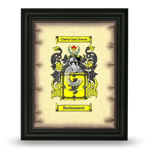Buchannent Coat of Arms Framed - Black