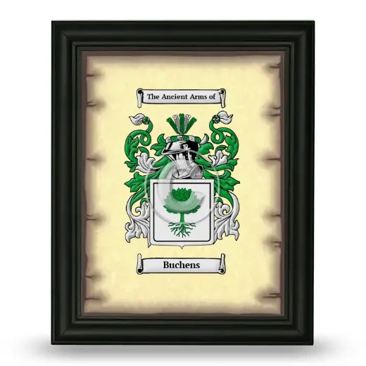 Buchens Coat of Arms Framed - Black