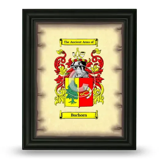 Buchorn Coat of Arms Framed - Black