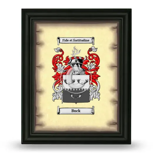 Buck Coat of Arms Framed - Black