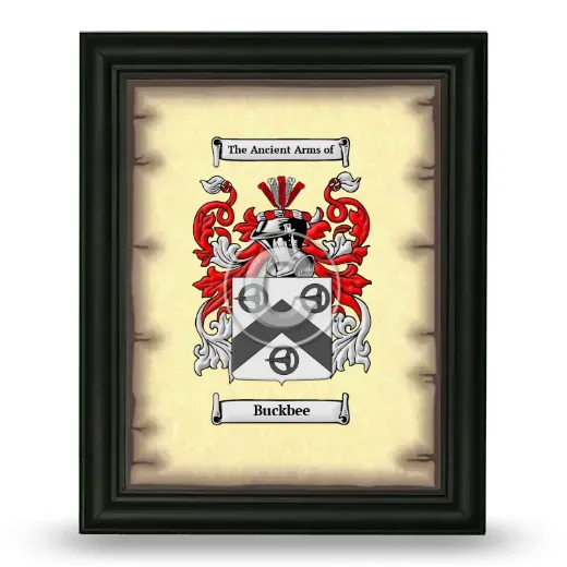 Buckbee Coat of Arms Framed - Black