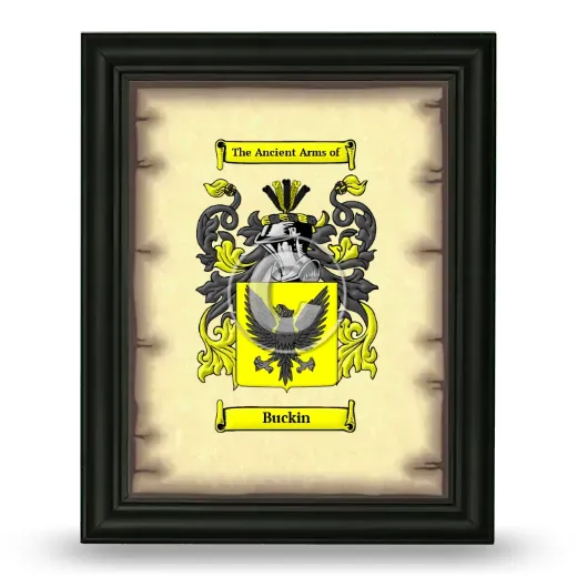 Buckin Coat of Arms Framed - Black