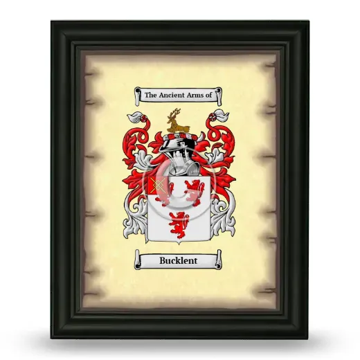 Bucklent Coat of Arms Framed - Black