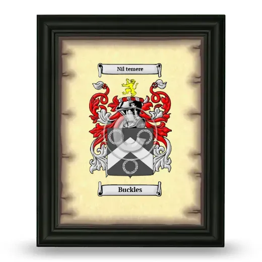 Buckles Coat of Arms Framed - Black