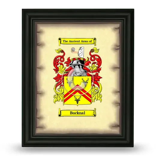 Bucknal Coat of Arms Framed - Black