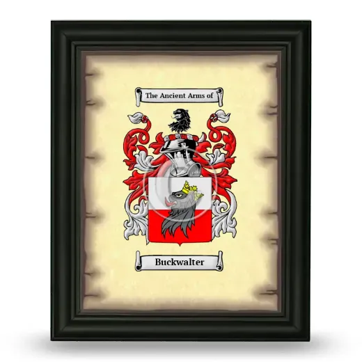 Buckwalter Coat of Arms Framed - Black