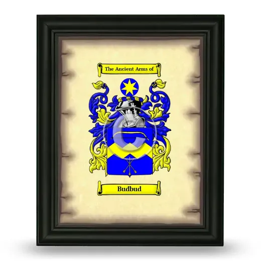 Budbud Coat of Arms Framed - Black