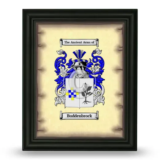 Buddenbrock Coat of Arms Framed - Black