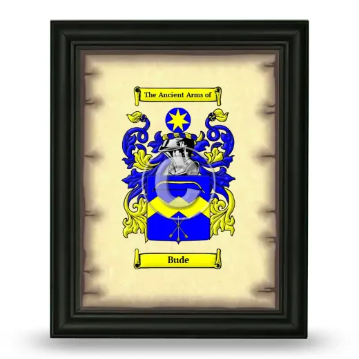 Bude Coat of Arms Framed - Black