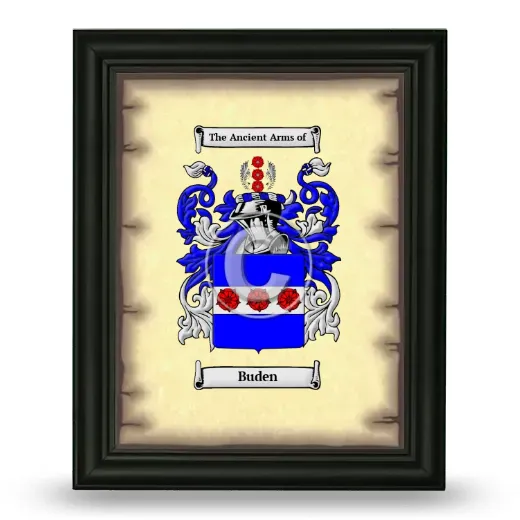Buden Coat of Arms Framed - Black