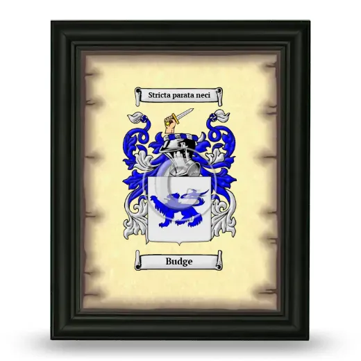 Budge Coat of Arms Framed - Black