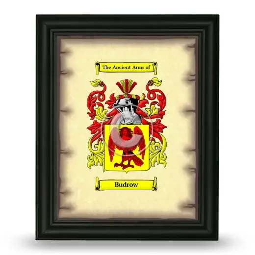 Budrow Coat of Arms Framed - Black