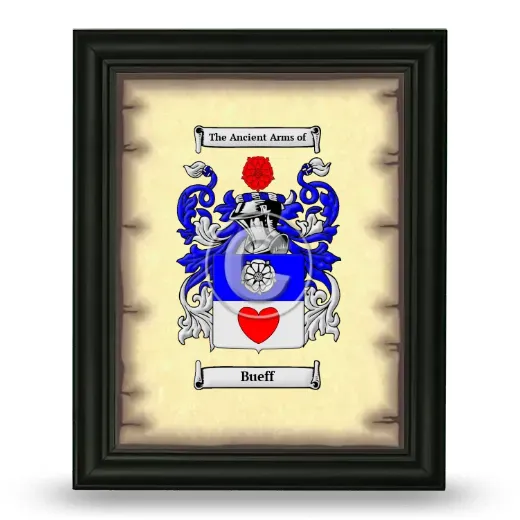 Bueff Coat of Arms Framed - Black