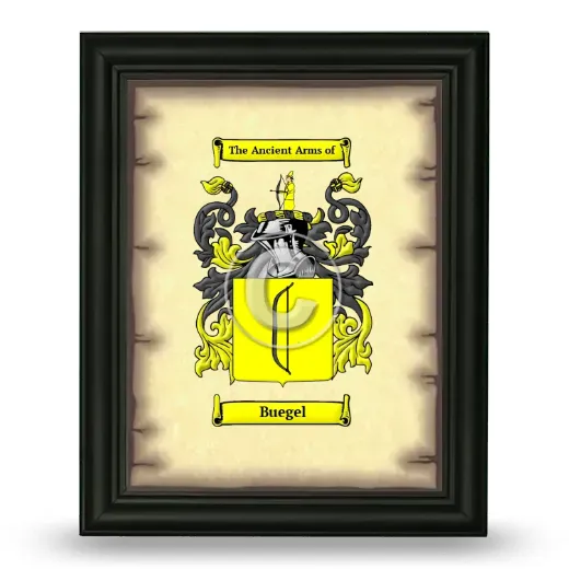 Buegel Coat of Arms Framed - Black