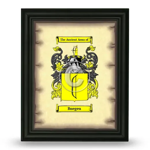Buegen Coat of Arms Framed - Black