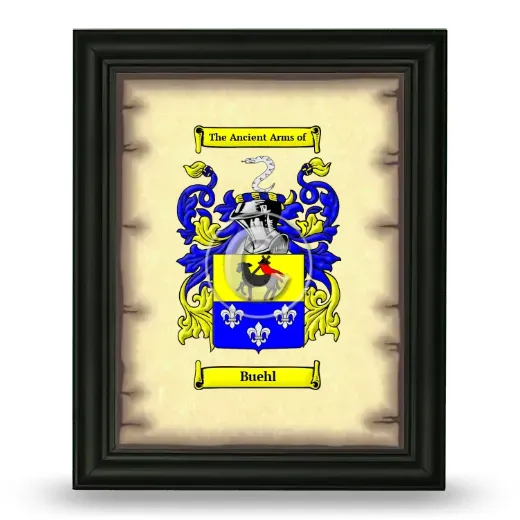 Buehl Coat of Arms Framed - Black