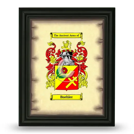 Buehler Coat of Arms Framed - Black