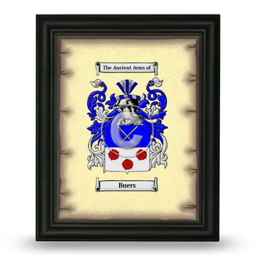 Buers Coat of Arms Framed - Black