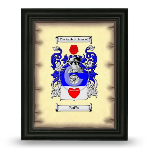 Buffa Coat of Arms Framed - Black