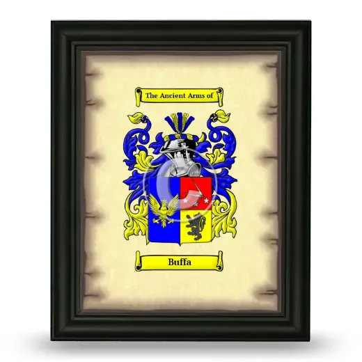 Buffa Coat of Arms Framed - Black
