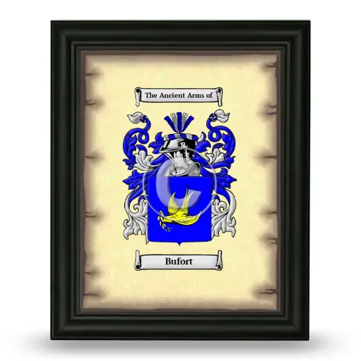 Bufort Coat of Arms Framed - Black