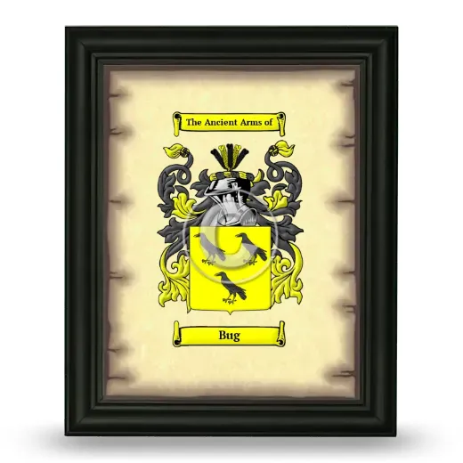 Bug Coat of Arms Framed - Black