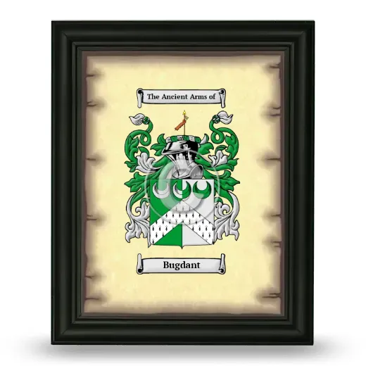 Bugdant Coat of Arms Framed - Black