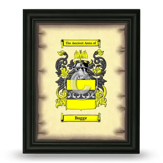 Bugge Coat of Arms Framed - Black