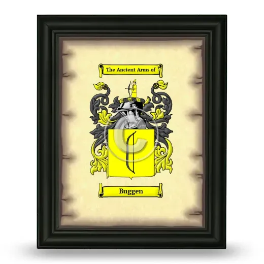 Buggen Coat of Arms Framed - Black