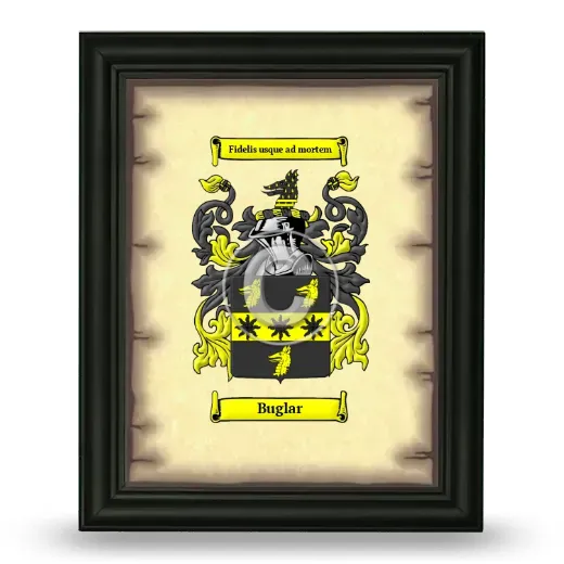 Buglar Coat of Arms Framed - Black