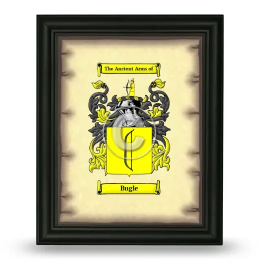 Bugle Coat of Arms Framed - Black