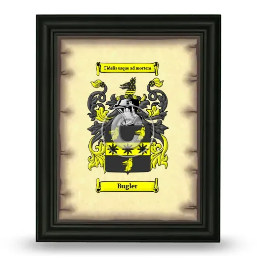 Bugler Coat of Arms Framed - Black