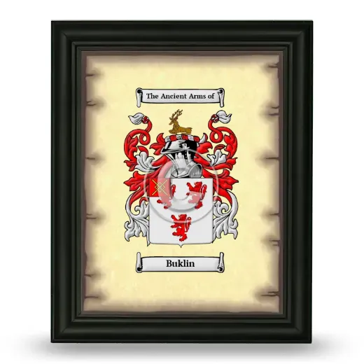 Buklin Coat of Arms Framed - Black