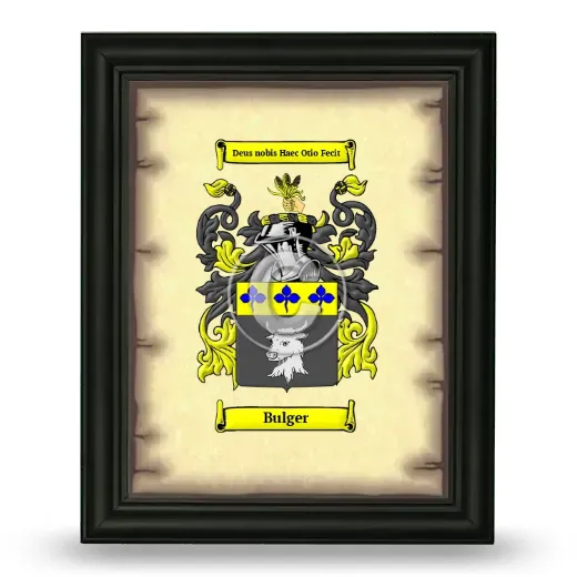 Bulger Coat of Arms Framed - Black