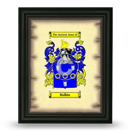 Bulkin Coat of Arms Framed - Black