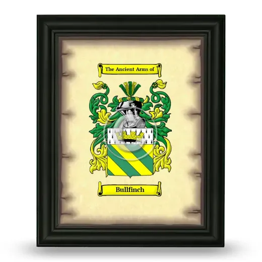 Bullfinch Coat of Arms Framed - Black