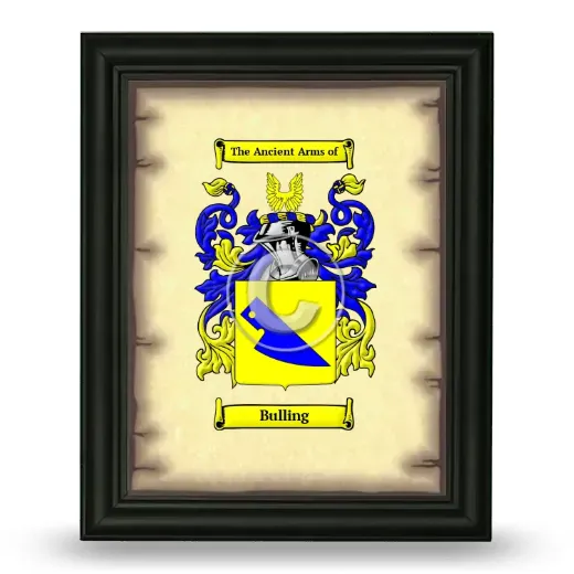 Bulling Coat of Arms Framed - Black