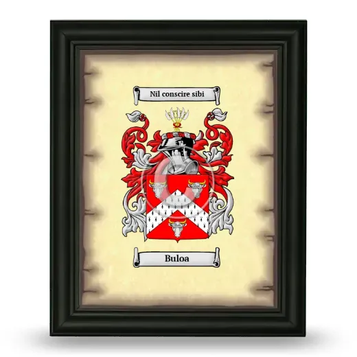 Buloa Coat of Arms Framed - Black