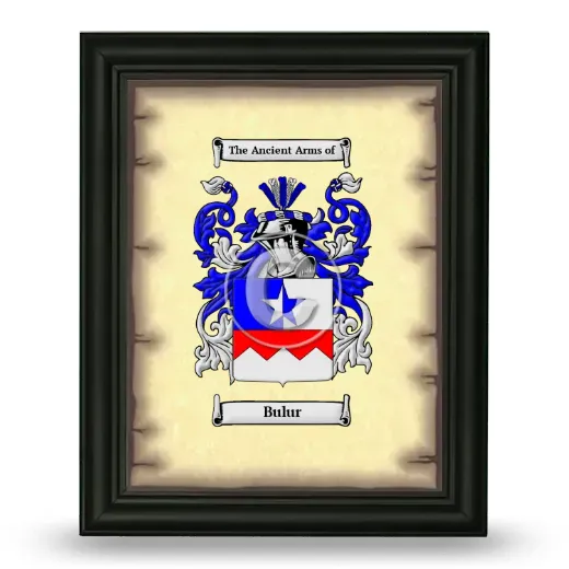 Bulur Coat of Arms Framed - Black