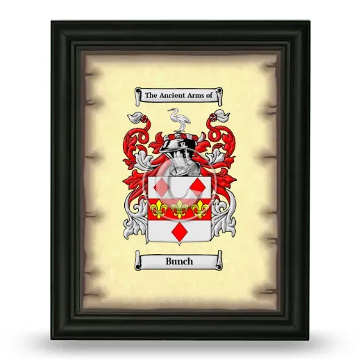 Bunch Coat of Arms Framed - Black
