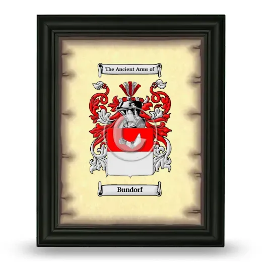Bundorf Coat of Arms Framed - Black