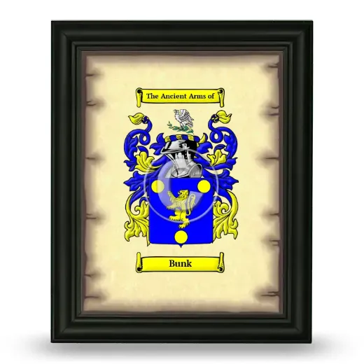 Bunk Coat of Arms Framed - Black